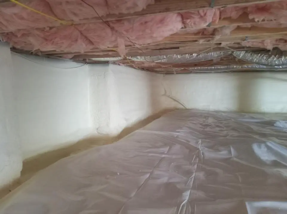 Crawl space encapsulation with closed-cell spray foam for Roof Waterproofing in Deer Park